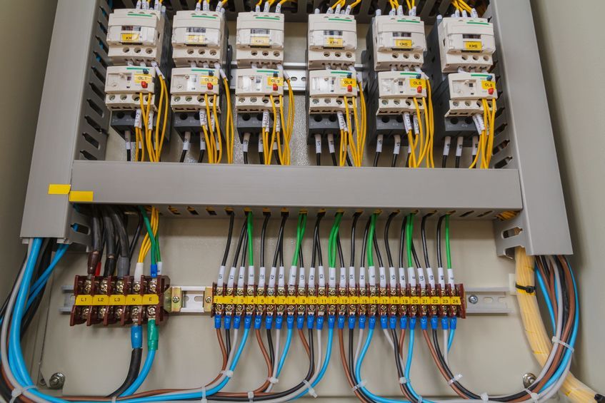 front side showing control panel wiring of automatic machine.