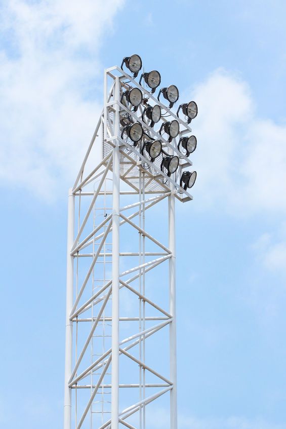 light pole on blusky background